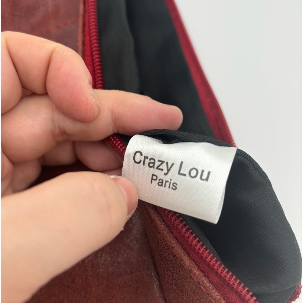 CRAZY LOU PARIS Leather Vintage Made in Italy Crossbody Bag - Picture 10 of 10